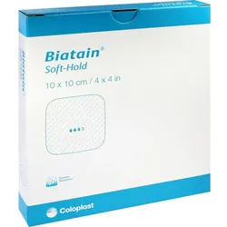 Biatain Schaumverband Sanft-Haftend 10x10cm 5 ST