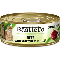 Basttet'o Original Rindfleisch-Gemüse-Gelee für Katzen 85g (Dose)