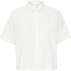 Kurzarmbluse B.YOUNG "Kurzarmbluse BYFenni", Damen, Gr. 40, beige (marshmallow), Obermaterial: 100% Baumwolle CO., casual, kurz, Blusen