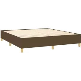 vidaXL Boxspringbett mit Matratze Dunkelbraun 180x200 cm Stoff
