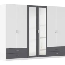 Rauch »Kleiderschrank Schrank Garderobe Wäscheschrank BORBONA« Breiten, 226/271 cm, Höhe 210 cm, in 2 Breiten, mit Spiegel und vielen Farbkombinationen MADE IN GERMANY