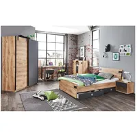 Lomadox Jugendzimmer Schwebetürenschrank, Schreibtisch Bett 120cm Kommode Nachttisch