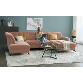 Medium Wohnlandschaft Leandro II ¦ rosa/pink ¦ Maße (cm): B: 355 H: 101 T: 208.0