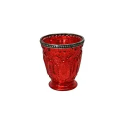 Windlicht Glas rot 650770009402 9x10,5cm