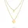 Liebeskind Berlin Layered Love Herz Kette mit Anhänger Gold Edelstahl
