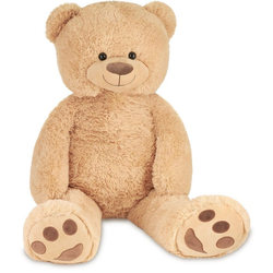 BRUBAKER Kuscheltier XXL Teddybär 100 cm groß - Beige (1-St), großer Teddy Bär, Stofftier Plüschtier beige