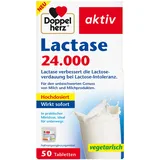 Doppelherz Lactase 24.000 - Verbessert die Lactose-Verdauung bei Lactose-Intoleranz - 50 Tabletten in praktischer Mini-Dose