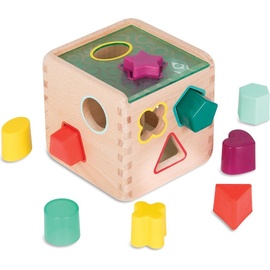 B. TOYS B.toys B. Wonder Cube - Bunter Steckspiel-Würfel aus Holz mit 9 verschiedenen Formen