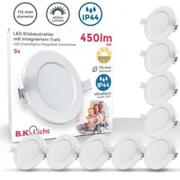 B.K.Licht LED IP44, warmweiß, weiß