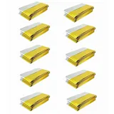 TENQUAN 10 Stück Rettungsdecke Gold Silber 210 x 160cm Rettungsdecken wasserdichte Notfalldecke Premium Rettungsfolie Erste Hilfe Decke Goldfolie Silberfolie für Camping Wandern Rucksackreisen