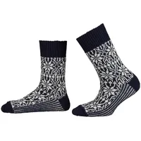 Hirsch Natur Hirsch Natur, Merino Socken Sternmuster, 100% Wolle
