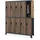 Jan Nowak Metallschrank 10 Fächer Stahl 172 x 136 x 45 cm Dunkelgrau/Braun