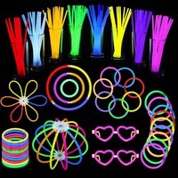 DERAYEE 30 Stück Knicklichter,Neon Leuchtstäbe Party Pack mit 30 Verbinder und Leuchtbrillen Set für Party