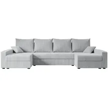 altdecor Eckcouch Cord 6-Sitzer Grau