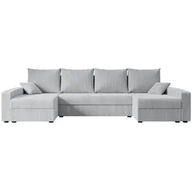 altdecor Eckcouch Cord 6-Sitzer Grau