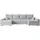 altdecor Eckcouch Cord 6-Sitzer Grau