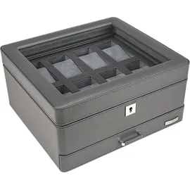 Windrose Uhrenbox Tempora Aufbewahrung Ø max.40 mm Grau