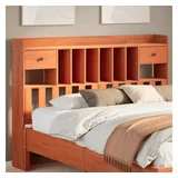 vidaXL Kopfteil mit Stauraum Wachsbraun 150 cm Massivholz Kiefer