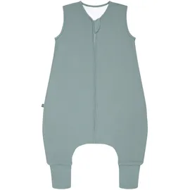 EMMA & NOAH Schlafsack mit Füßen 1.0 TOG, gruen, 70