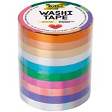 folia 26437 - Washi Tape, Klebeband aus Reispapier, Hotfoil, 10er Set - ideal zum Verzieren und Dekorieren