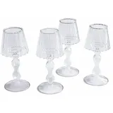 Loberon Kerzenständer-Set Jouval Glas Beige
