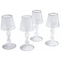 Loberon Kerzenständer-Set Jouval Glas Beige