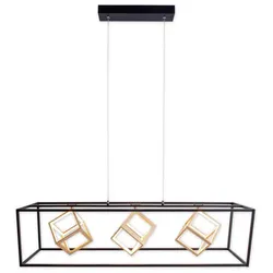 NÄVE LED-Pendelleuchte »Tripolis«, BxHxL: 20 x 120 x 100 cm, Metall/Kunststoff - schwarz