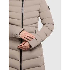 khujo "TUHANI5", Damen, Gr. M (38), beige (greige), Steppware, Obermaterial: 100% Polyester. Futter: 100% Nylon. Wattierung: 100% Polyester, unifarben, hüftbedeckend, elastischer Bund, Mäntel Steppmantel, mattes Obermaterial