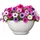 classic home & garden Vogue Pflanzgefäß Rosie 25,4 x 25,4 x 10 cm Weiß