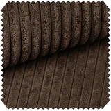 novely® PORTO - Polsterstoff in Breitcord-Optik - Ultraweicher Möbelstoff - Pflegeleichte Meterware 1 lfm | Farbe: 06 Kaffee