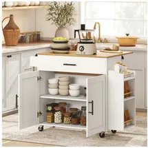 Homcom Kücheninsel-120L x 68B x 85H cm-Weiß | Gr.: onesize