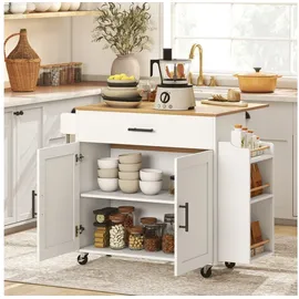 Homcom Kücheninsel-120L x 68B x 85H cm-Weiß | Gr.: onesize
