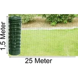 EXCOLO Gartenzaun Draht grün 1,5m hoch 25m Gitterzaun Drahtzaun Gitterdraht Zaundraht - Grün