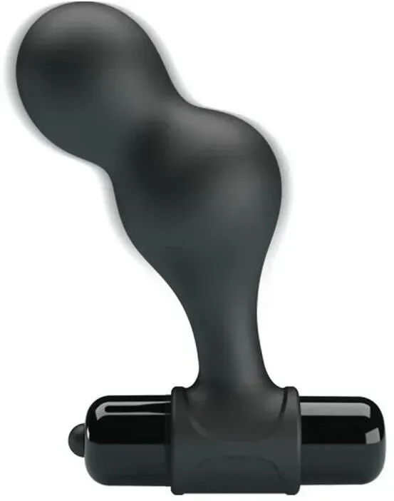 MR PLAY - SCHWARZER SILIKON-VIBRATOR-ANALSTECKER