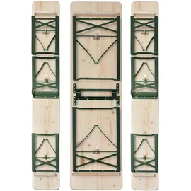 vidaXL Biertisch mit 2 Bänken Klappbar 220 cm Tannenholz