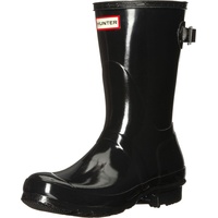Hunter Womens Original Back Adjustable Short Gloss Rain Boots - 38 EU