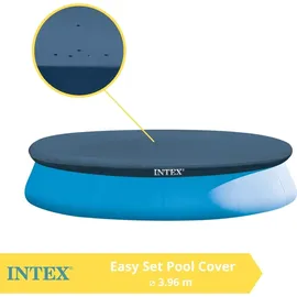 Intex Poolabdeckung blau Ø 396 cm
