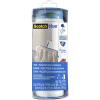 3M ScotchBlue PTD2093EL-107NEW Malerabdeckfolie mit Klebeband im Kunststoffspender, PTD2093EL-107,