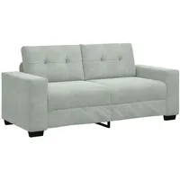 VidaXL Zweisitzer-Sofa Hellgrau 140 cm Samt