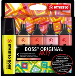 STABILO BOSS ORIGINAL ARTY warme Farben, 5er Kartonetui