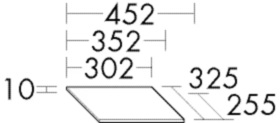 Burgbad Ablageplatte Sys30 PG2 Echo 10x...x325 Eiche Dekor Flanelle, APEE999F2238 APEE999F2238