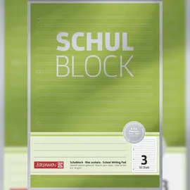 Brunnen Schulblock A4 Lin3 50Bl Premium