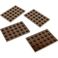 4x Lego Bau Platte 4x6 rot braun Basic Grundplatte Star Wars 75059 4271874 3032