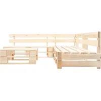 vidaXL 4-tlg. Paletten-Lounge-Set Holz Natur