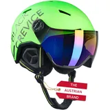 Black Crevice Skihelm Vail mit Visier, neon grün, M (55-58 cm)...