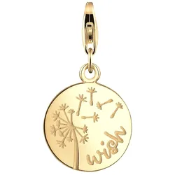Nenalina Anhänger Wish Pusteblume Kombinierbar 925 Silber goldfarben Damen 