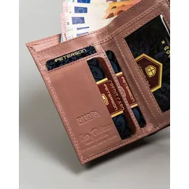 Peterson Kleine Geldbörse Damen rosa/weiß