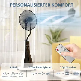 Homcom 125 cm Standventilator Schwarz