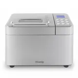 h.koenig BAKE440 Brotmaschine, 15 Programme, 3 Brotgrößen, bis zu 1 kg Brot, Startvorwahl/Warmhaltefunktion, Müsli-Spender, abnehmbarer Behälter, antihaftbeschichtet, LCD-Display, 600 W