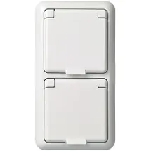 Elso Klappdeckelsteckdose 2-fach IP44 Weiß 5 St.